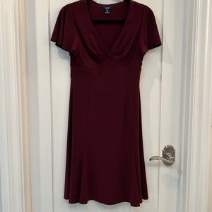 Chaps by Ralph Lauren Size Petite Medium muted mulberry silk like dress
